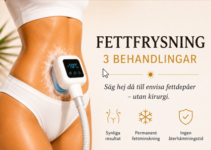 Fettfrysning 3 Behandlingar Erbjudande Sommar
